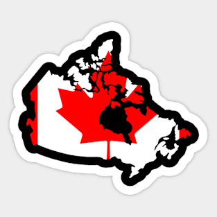 CANADA Map Flag, I love Canada, Beautiful Canada.. Sticker